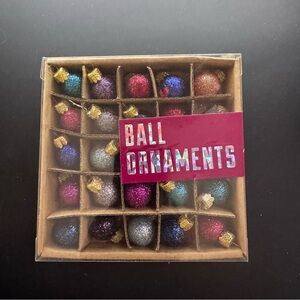 Urban Outfitters Small Glitter Ball Ornaments